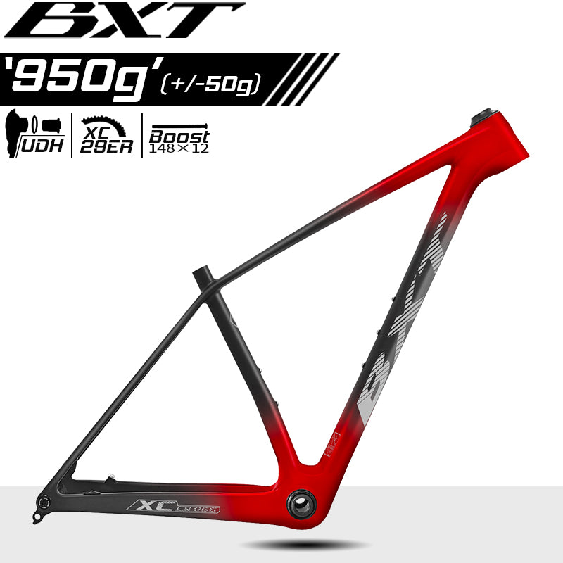 BXT 2025 New 29er T1000 Carbon MTB Hardtail Frame - MTB-066 / C Color / BOOST 148mm / UDH / Internal Cable Routing / Compatible with 100-120mm Fork