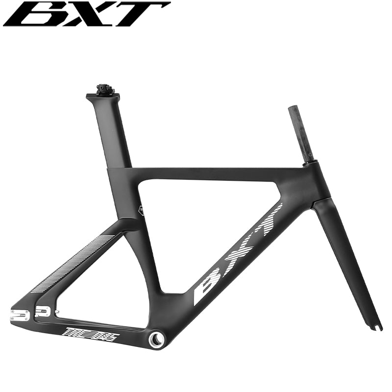 BXT 045 Carbon Track Frame Carbon Fiber Fixed Gear Bike Frame 49cm-60cm size Stiff Frame Fork Road Track 700c Aero Bicycle Frameset Track Frame