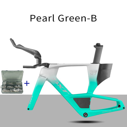 BXT 2026 Carbon T1000 BXT Disc Brake Carbon TT Bike Frame Time Trial Racing Bike Frameset with TT Handlebar Storage Case Triathlon Bicycle Frame