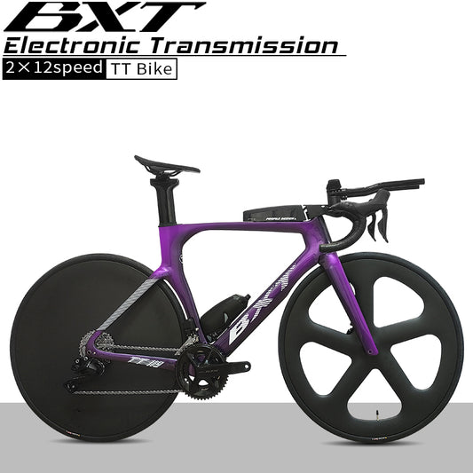 BXT 2025 New Carbon Zeitfahrrad Disc Triathlonfahrrad Carbon TT Bike 2x12 Gang 10.35kg