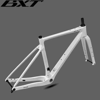 BXT New Carbon Gravel Bike Frame Disc Brake 27.5er  Fully Hidden Cable Bicycle Fantasy frameset 700C Thru Axle