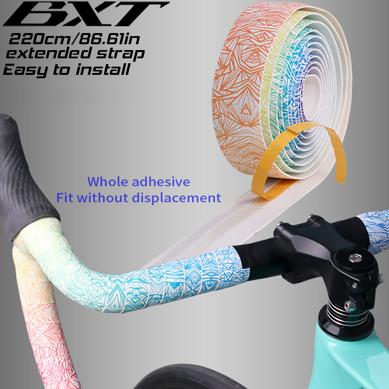 BXT 2025 New Road Bike Bar Tape Ice Crack Gradient Color Handlebar Tapes EVA/PU Soft Anti-Vibration Wrap Tape Durable Bar Bartape