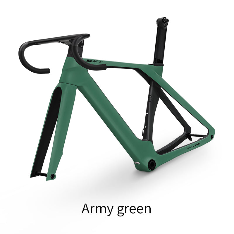 BXT Fully Hidden Carbon Disc Road Bike Frameset Lightweight Road Bicycle Carbon Frame  Aerodynamic DI2
