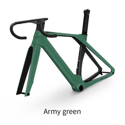 BXT Fully Hidden Carbon Disc Road Bike Frameset Lightweight Road Bicycle Carbon Frame  Aerodynamic DI2
