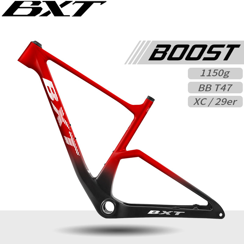 BXT 2025 New Full Carbon Mountain Bike Frame UDH Hanger 12x148mm Boost Full Internal Routing 29er MTB Carbon Frame Screw-in T47 UDH hanger