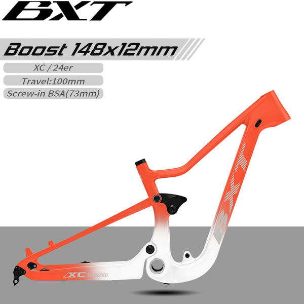 BXT Geeignete Größe 135-150cm Carbon Vollfederungs-MTB-Rahmen 24 Zoll – BXT official store