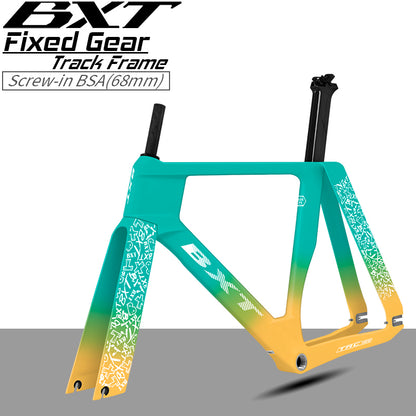BXT 700C Carbon Fiber Track Bike Frame Fixed Gear Bike Carbon Frameset Track Frame model-TRC-195 use EPS Technology