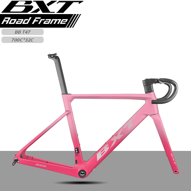 BXT Carbon Road Bike Frame Disc Brake, suitable for young riders/short person，Parent-child bicycle frame XXXS-XL, UDH  Hanger Full Hidden Cable road frameset