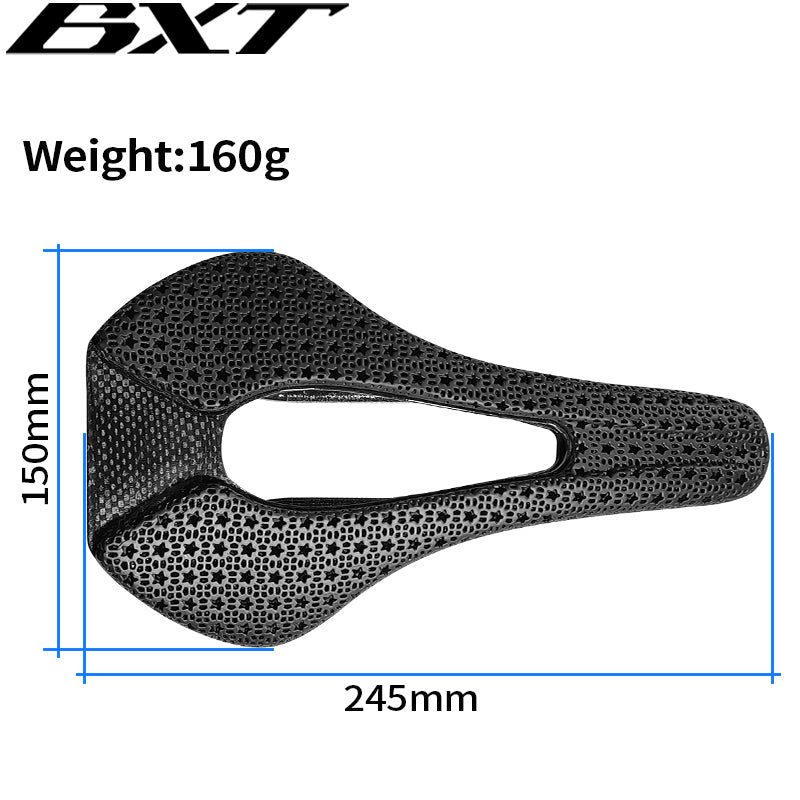 BXT New 3D Printed Carbon Bike Saddle For MTB Road Bike Cycling Seat Bicycle Ultralight Saddle Full Carbon Cushion Cycling Parts