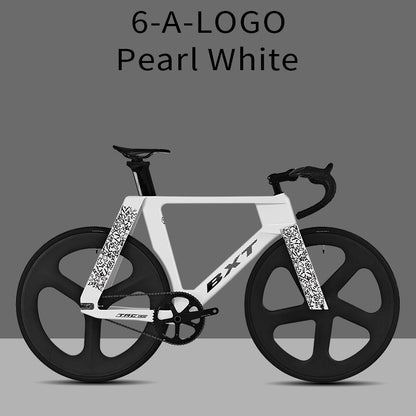 BXT -TRC-195 Carbon Fiber Fixed Gear Bike, Single Speed Track Fixie Bicycle Carbon Frameset Carbon Fork and Seatpost Track Bicycle Track carbon fiber wheels