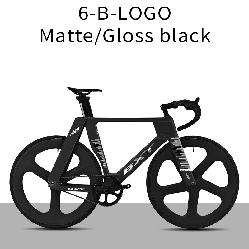 BXT -TRC-195 Carbon Fiber Fixed Gear Bike, Single Speed Track Fixie Bicycle Carbon Frameset Carbon Fork and Seatpost Track Bicycle Track carbon fiber wheels