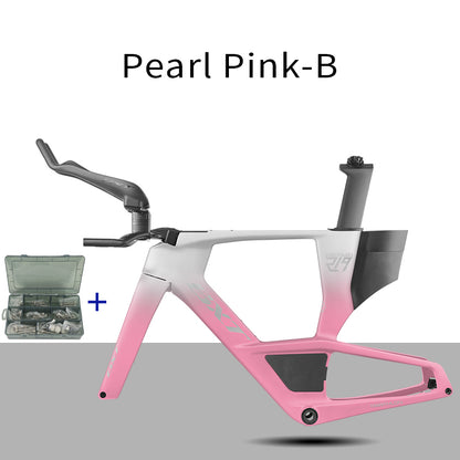 BXT 2026 Carbon T1000 BXT Disc Brake Carbon TT Bike Frame Time Trial Racing Bike Frameset with TT Handlebar Storage Case Triathlon Bicycle Frame