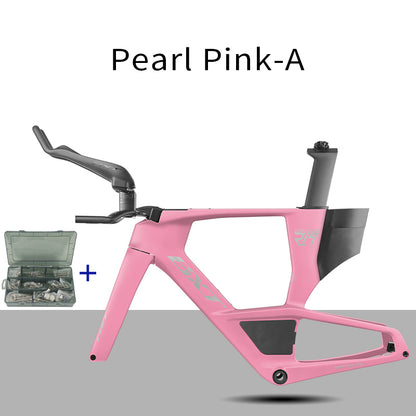 BXT 2026 Carbon T1000 BXT Disc Brake Carbon TT Bike Frame Time Trial Racing Bike Frameset with TT Handlebar Storage Case Triathlon Bicycle Frame