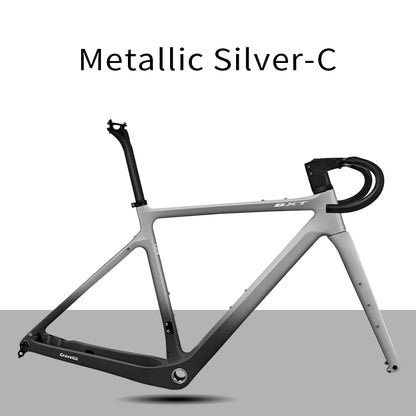 Rama szutrowa BXT-135 Carbon Gravel UDH Flat Mount z hamulcami tarczowymi 700C*47C, w pełni ukryte prowadzenie linek, kierownica Gravel 12° Flare, zestaw ramowy roweru szutrowego szosowego