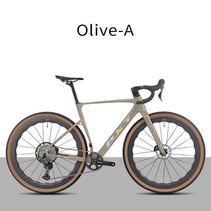 BXT New 055 Gravel Bike Full Carbon Shimano GRX820 1*12 Speed Gearset Bicycle 700*45C  All-Terrain Off-Road Bike