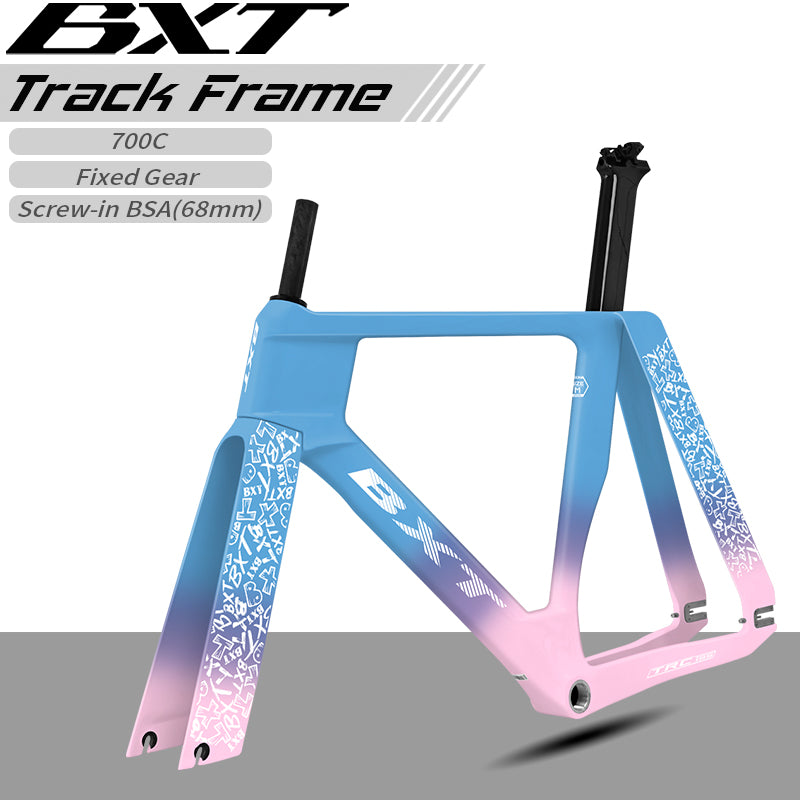 BXT 700C Carbon Fiber Track Bike Frame Fixed Gear Bike Carbon Frameset Track Frame model-TRC-195 use EPS Technology