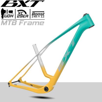 BXT 2026 New 29er Boost Carbon MTB Frame UDH Hanger Full Integrated Cable Hardtail Mountain Bike Frameset T47 24mm/29mm