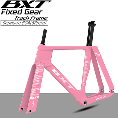 BXT New Carbon Track Frame Fixed Gear Track Bike Carbon Fibre Frame TRC-195 Single speed Track Frameset 700Cx28C