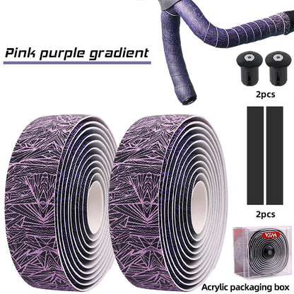 BXT 2025 New Road Bike Bar Tape Ice Crack Gradient Color Handlebar Tapes EVA/PU Soft Anti-Vibration Wrap Tape Durable Bar Bartape