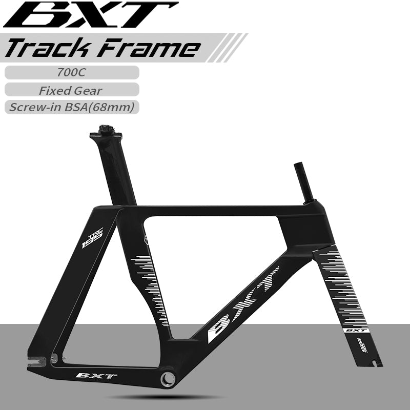 BXT New Carbon Track Frame Fixed Gear Track Bike Carbon Fibre Frame TRC-195 Single speed Track Frameset 700Cx28C