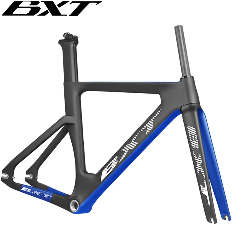 BXT 700C Track Bike Frame Full Carbon Frame Track Bicycle Frame Set Carbon Fixed Gear Track Racing Bicycle Frame BXT 045 Bike