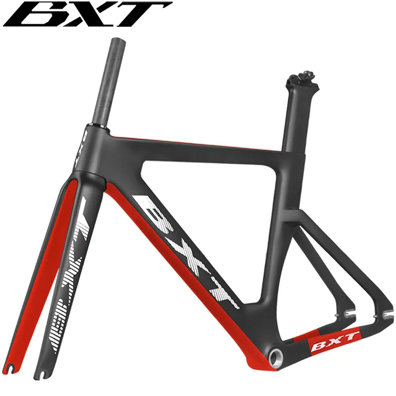 BXT 700C Track Bike Frame Full Carbon Frame Track Bicycle Frame Set Carbon Fixed Gear Track Racing Bicycle Frame BXT 045 Bike