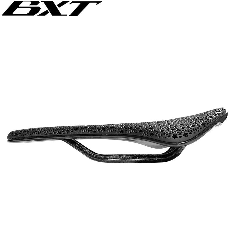 BXT New 3D Printed Carbon Bike Saddle For MTB Road Bike Cycling Seat Bicycle Ultralight Saddle Full Carbon Cushion Cycling Parts