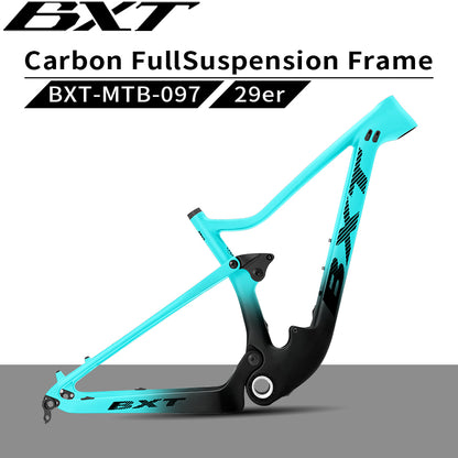 BXT 29ER  Full Suspension Carbon Suspension Full Carbon Mountain Bicycle Travel 100mm  Frame XC MTB Bike BXT Brand Sell Well