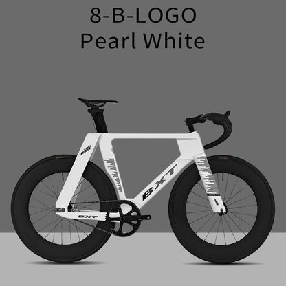 BXT -TRC-195 Carbon Fiber Fixed Gear Bike, Single Speed Track Fixie Bicycle Carbon Frameset Carbon Fork and Seatpost Track Bicycle Track carbon fiber wheels