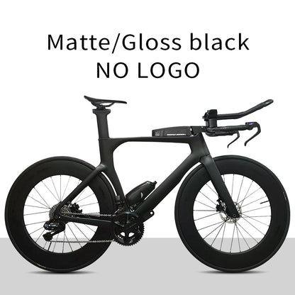 BXT Carbon Triathlon Time Trial Bike – L-TWOO ER9 2x12 Electronic Wireless Shifting, 24-Speed Carbon Fiber TT Road Bicycle with Wheels