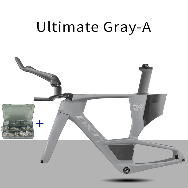 BXT 2026 Carbon T1000 BXT Disc Brake Carbon TT Bike Frame Time Trial Racing Bike Frameset with TT Handlebar Storage Case Triathlon Bicycle Frame