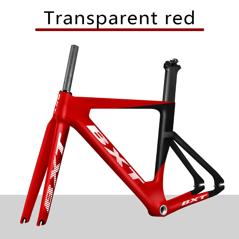 BXT Carbon Track Frame Maximum size 60cm BSA Fiber Racing Tracking bike Frameset Fixed Gear bike frame 120*9mm rear tail hook Bicycle Parts