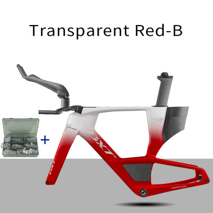 BXT 2026 Carbon T1000 BXT Disc Brake Carbon TT Bike Frame Time Trial Racing Bike Frameset with TT Handlebar Storage Case Triathlon Bicycle Frame