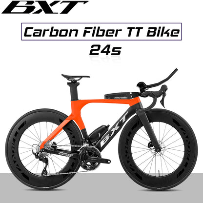 BXT Carbon Light Weight Road Bike tt bike TT Bicycle Zeitfahrrad Disc Triathlonfahrrad  Shimano 105 R7120