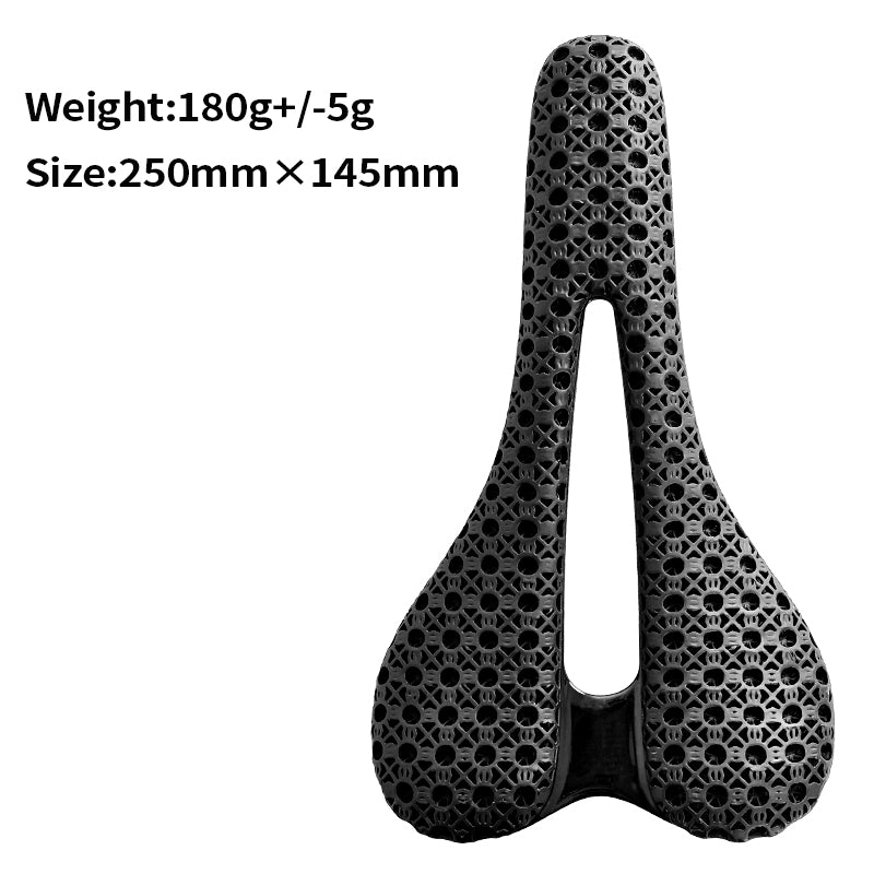 BXT 3D Printed Bike Saddle Ultralight Carbon Fiber Hollow Comfortable Breathable MTB Gravel Road Bicycle Cycling Seating Parts
