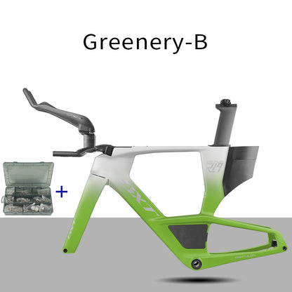 BXT 2026 Carbon T1000 BXT Disc Brake Carbon TT Bike Frame Time Trial Racing Bike Frameset with TT Handlebar Storage Case Triathlon Bicycle Frame