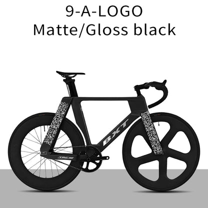 BXT -TRC-195 Carbon Fiber Fixed Gear Bike, Single Speed Track Fixie Bicycle Carbon Frameset Carbon Fork and Seatpost Track Bicycle Track carbon fiber wheels
