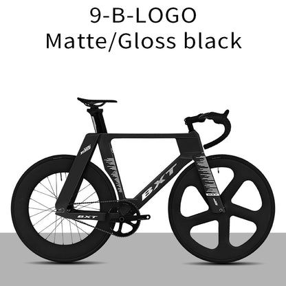 BXT -TRC-195 Carbon Fiber Fixed Gear Bike, Single Speed Track Fixie Bicycle Carbon Frameset Carbon Fork and Seatpost Track Bicycle Track carbon fiber wheels