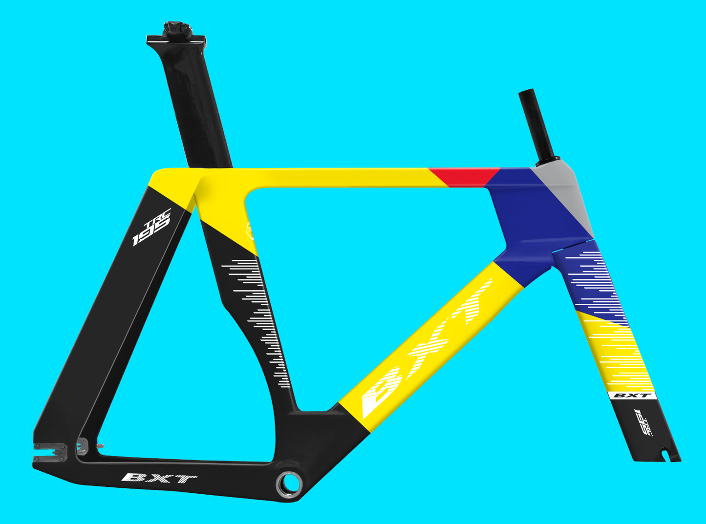 BXT-TRC-195 Carbon Fiber Track Frame – Flag Edition | Fixed Gear | T1000 Carbon Fiber | Aerodynamic Design