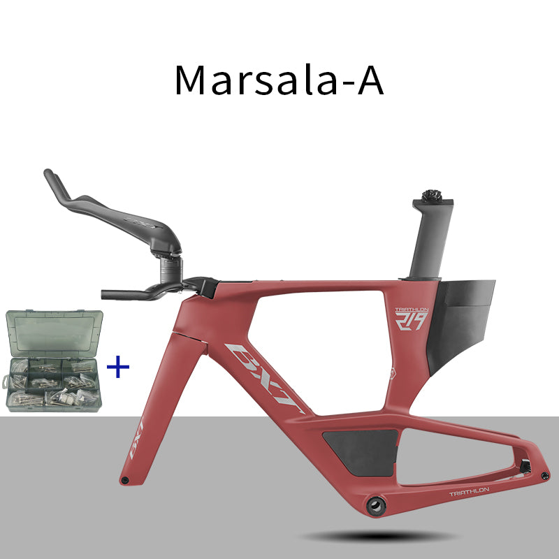 BXT 2026 Carbon T1000 BXT Disc Brake Carbon TT Bike Frame Time Trial Racing Bike Frameset with TT Handlebar Storage Case Triathlon Bicycle Frame