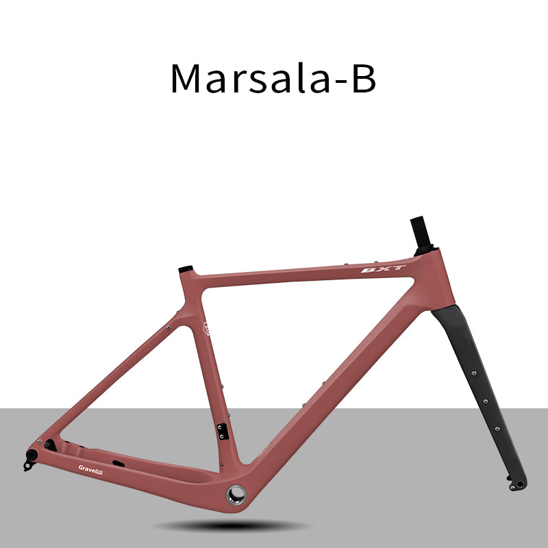 BXT New Carbon Gravel Bike Frame Disc Brake 27.5er  Fully Hidden Cable Bicycle Fantasy frameset 700C Thru Axle