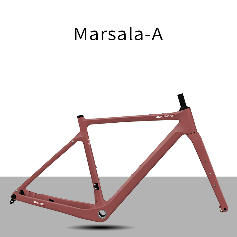 BXT Carbon Gravel Bike Frame UDH Internal Cable Fully Hidden Cable Gravel Bicycle Frameset Road Bike Disc Brake