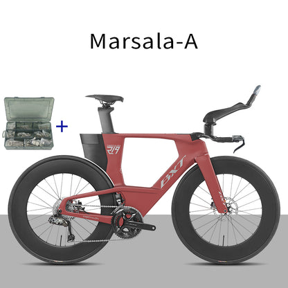 BXT 2026 New  Carbon Fiber Disc TT Bicycle Di2 Groupset Compatible Time Trial Racing Road Bike LTWOO ERX 24 Speeds