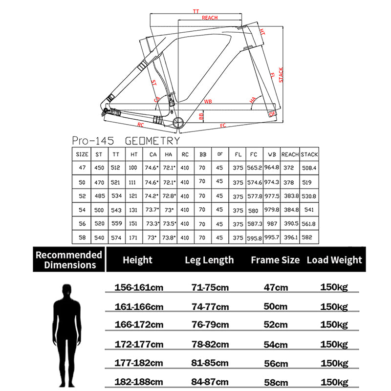 BXT-Fully Hidden Carbon Disc Brake Road Bike Frame, Bicycle Bottom Bracket, BSA T47 Cyclocross Frameset, Max 700 x 32C