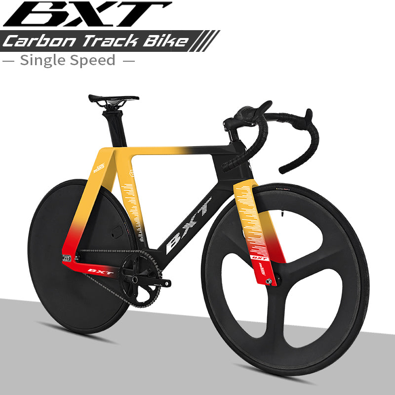 BXT-TRC-195 Carbon Track Bike Fixed Gear Carbon Fiber Track Bicycle No Brake Indoor Racing Complete Bike Professional Track Cycling Bike