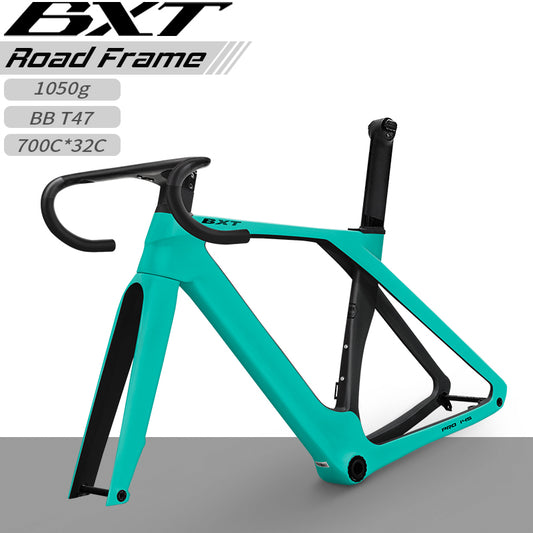 BXT Carbon Disc Brake Road Bike Frame, T47, Bottom Bracket, Fully Hidden, Superlight