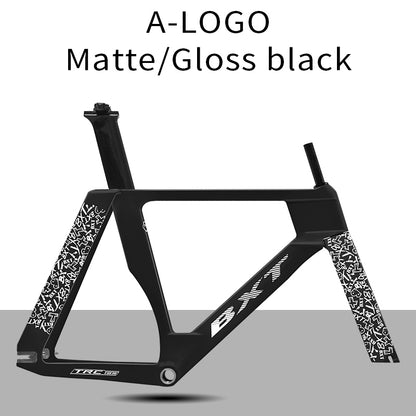 BXT-TRC-195 Fixed Gear Bike Frame – Classic Flag Colors｜T1000 Carbon Fiber｜Track Race Geometry｜68mm BSA Bottom Bracket｜UCI Geometry Design｜Lightweight and Rigid