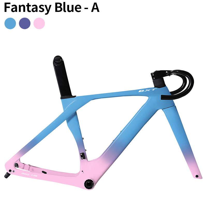 BXT-Fully Hidden Carbon Disc Brake Road Bike Frame, Bicycle Bottom Bracket, BSA T47 Cyclocross Frameset, Max 700 x 32C