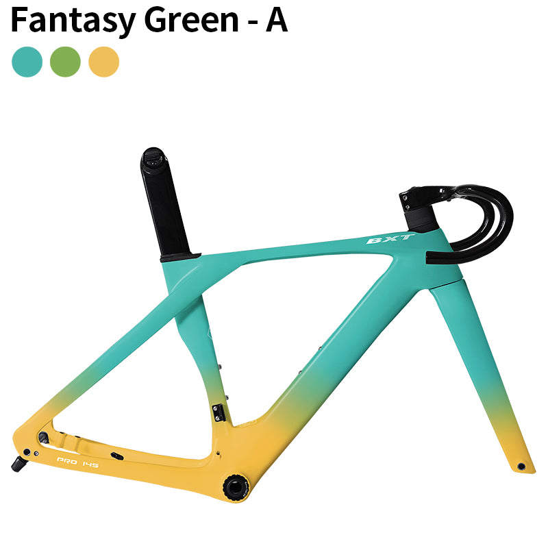BXT-Fully Hidden Carbon Disc Brake Road Bike Frame, Bicycle Bottom Bracket, BSA T47 Cyclocross Frameset, Max 700 x 32C
