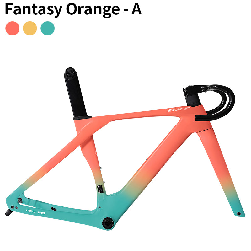 BXT-Fully Hidden Carbon Disc Brake Road Bike Frame, Bicycle Bottom Bracket, BSA T47 Cyclocross Frameset, Max 700 x 32C
